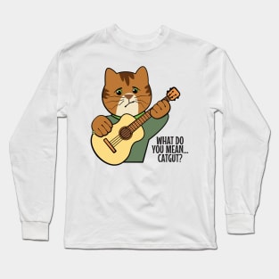 Funny Cat Guitar Music Humor Long Sleeve T-Shirt